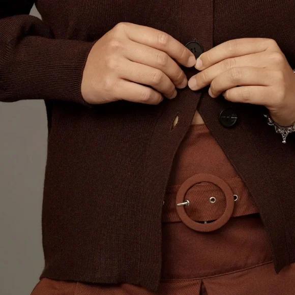 NWT Anthropologie Pilcro Slim Ribbed V-Neck Cardigan Sweater 2X - Picture 6 of 15